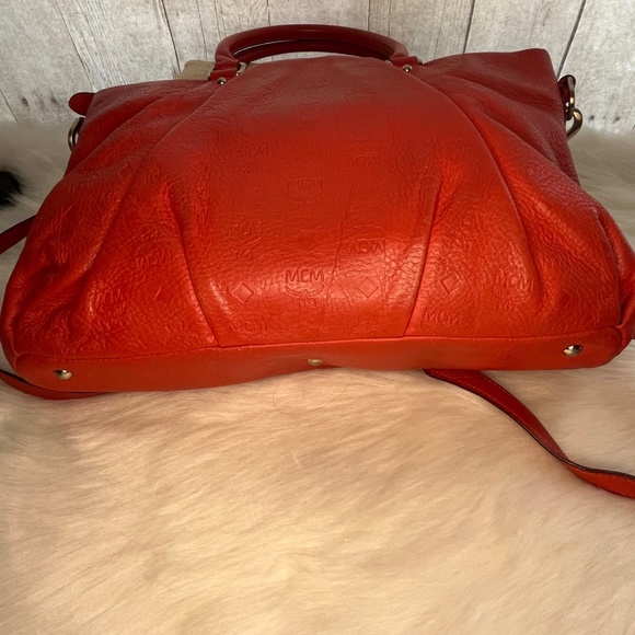 MCM Orange Mono Hand Tote - Picture 3 of 13
